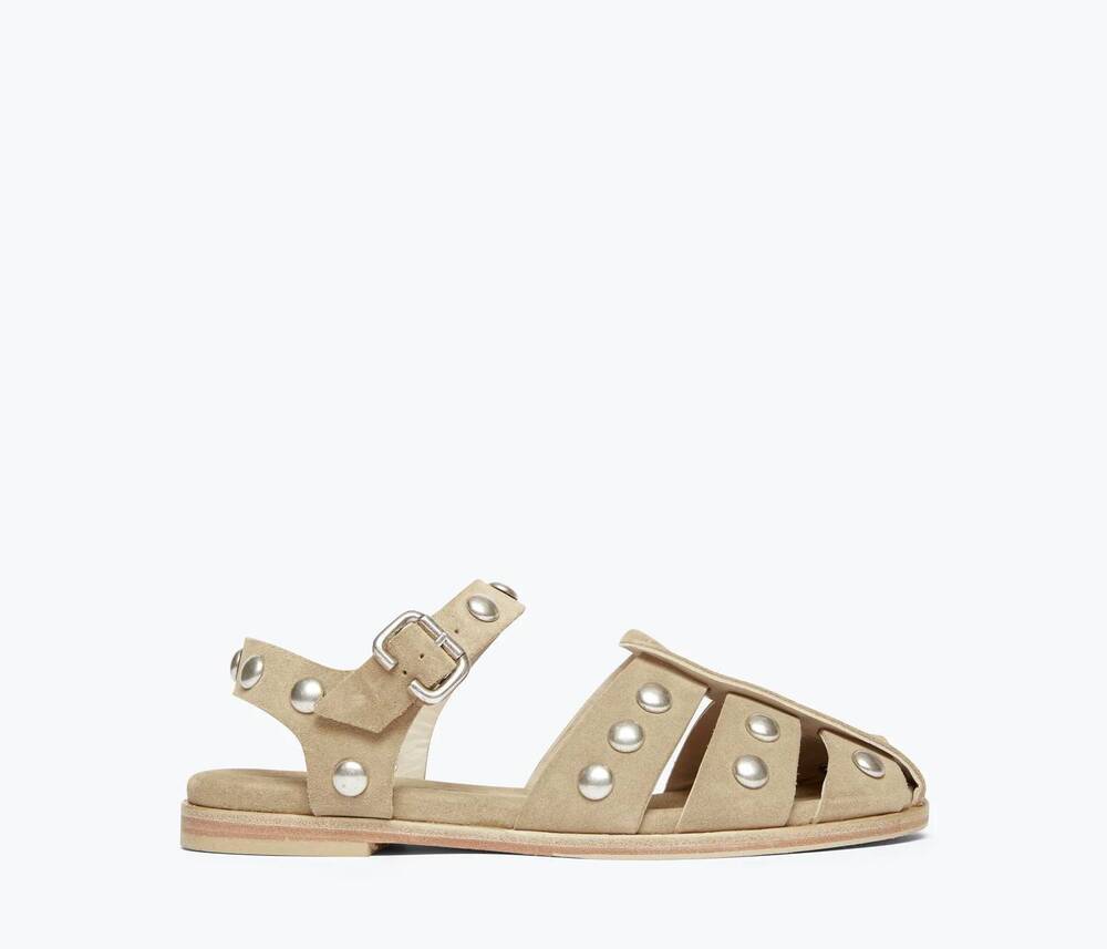 NEW FREDA SALVADOR women's sera fisherman sandals in stucco suede